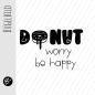 Preview: Bügelbild - Donut Worry